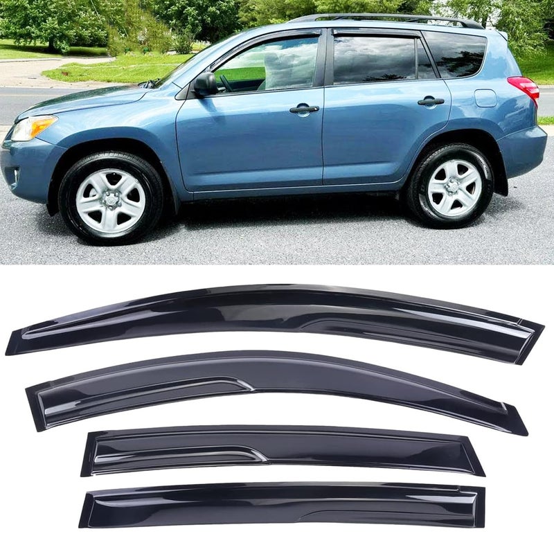 Darodcar Side Car Window Visors Rain Guards for 2006-2012 Toyota RAV4 XA30 Wind Deflectors Vent Window Shades - Image 1